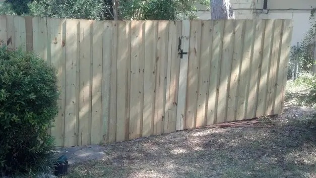 Board on Board Wood Privacy Fence