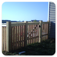 Premium Cap Wood Picket Fence