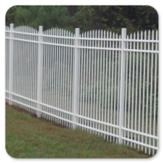 White Arch Spear Aluminum Fence
