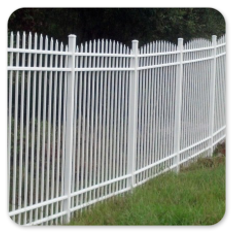 White Arch Spear Aluminum Fence