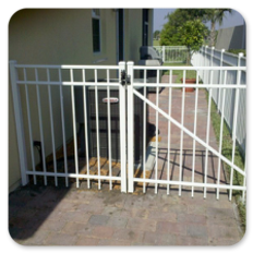 White Aluminum Fence