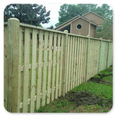 Shadowbox Cap Wood Privacy Fence