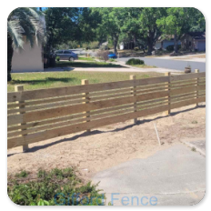 SPACED HORIZONTAL BOARD FENCE