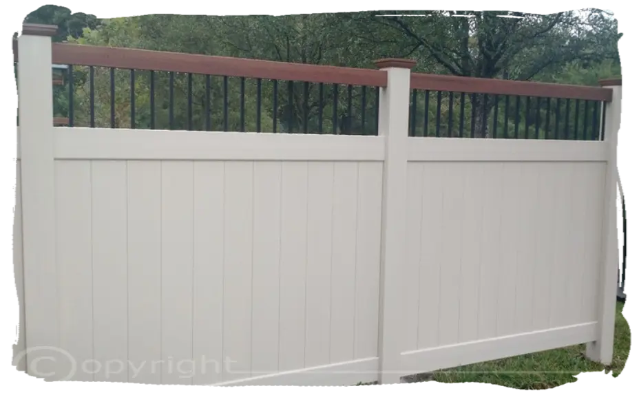 Custom Aluminum Accent Vinyl Privacy Fence in Winter Springs FL by Gifford Fence