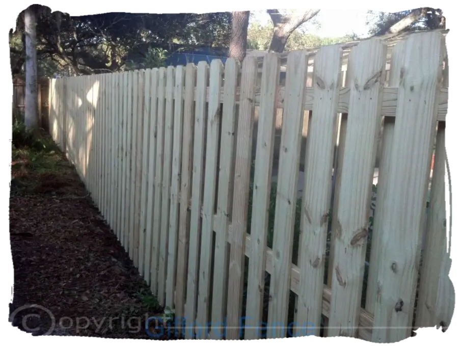 Shadowbox Wood Privacy Fence in Sanford Fl by Gifford Fence