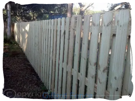 Shadowbox Wood Privacy Fence in Sanford