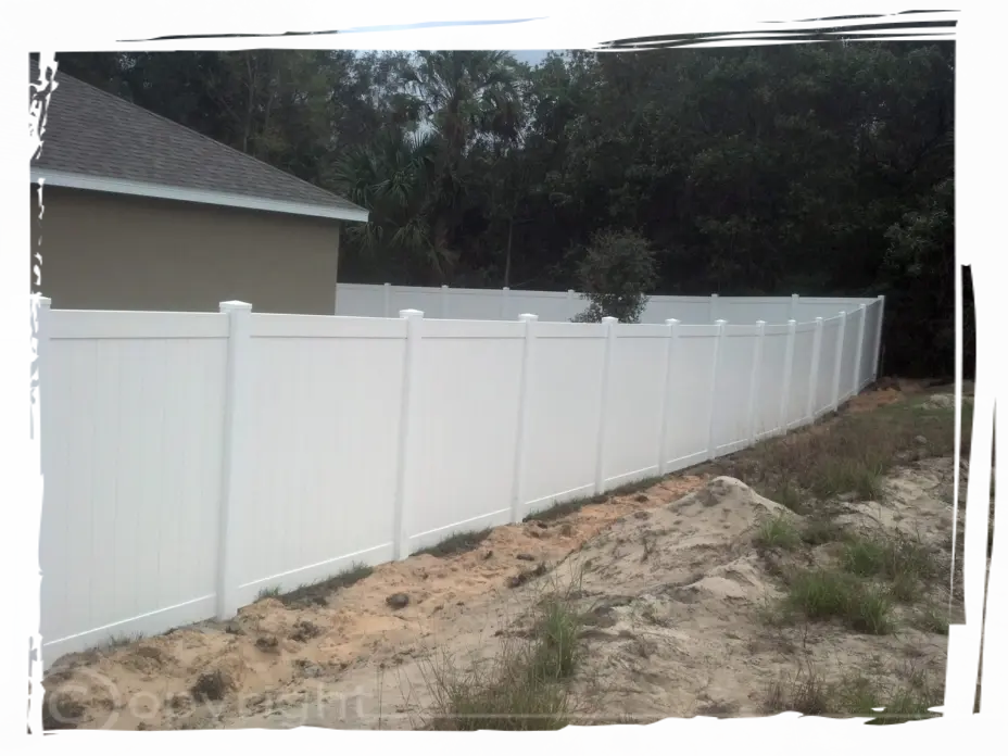 White Vinyl Fence in Apopka by Gifford Fence