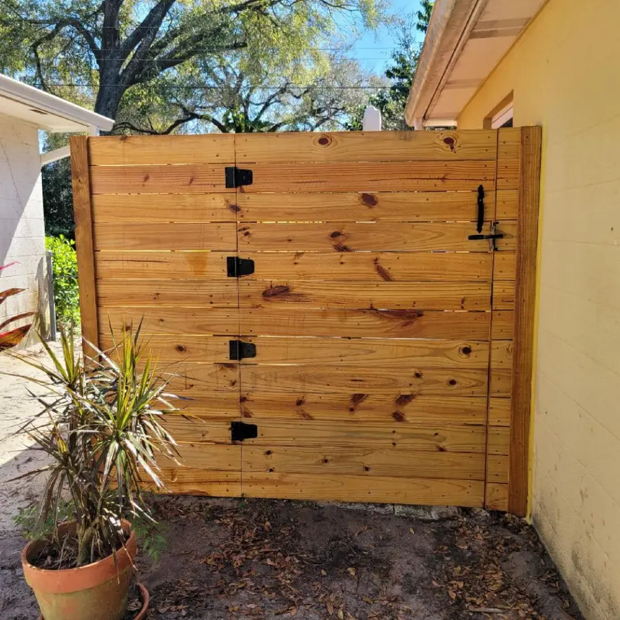 Horizontal Board Fence Gate
