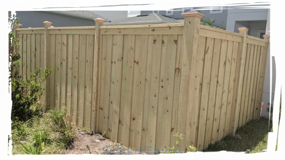 Premium Cap Wood Privacy Fence in Eustis FL by Gifford Fence