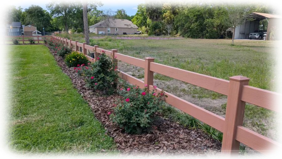 Catalyst Two Rail Wood Look Vinyl Fence in Mt Dora FL