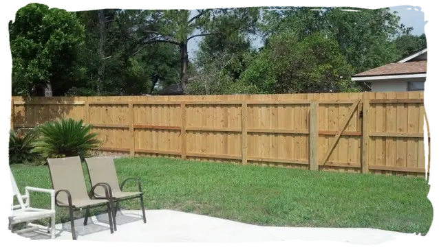 Inside View of Board on Board Wood Privacy Fence & Gate