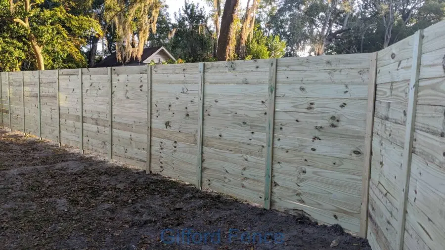 Horizontal Board Wood Privacy Fence