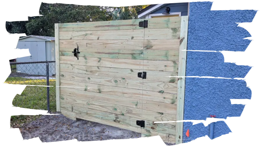 Horizontal Board Wood Gate in Orlando FL by Gifford Fence