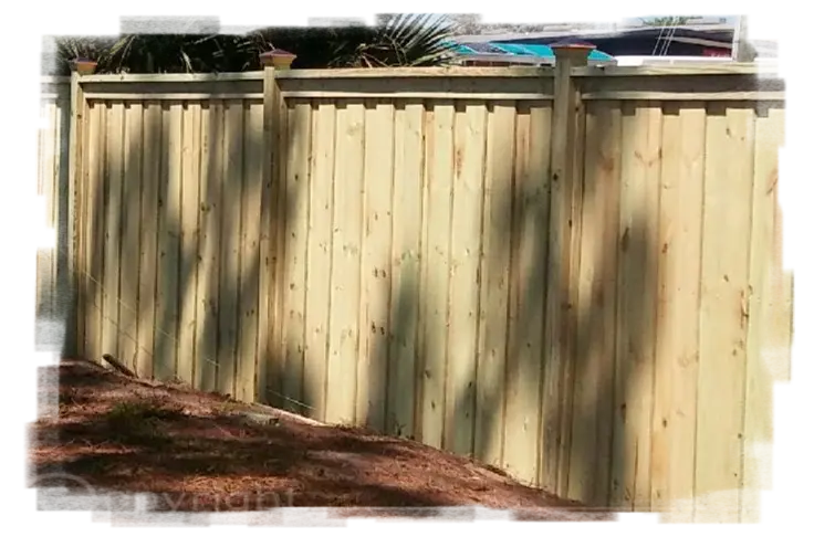 Board on Board Premium Cap Wood Privacy Fence by Gifford Fence