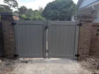 Catalyst Coastal Cedar Wood Look Vinyl Privacy Double Gate