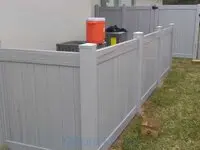 Coastal Cedar Wood Look Vinyl Privacy Fence